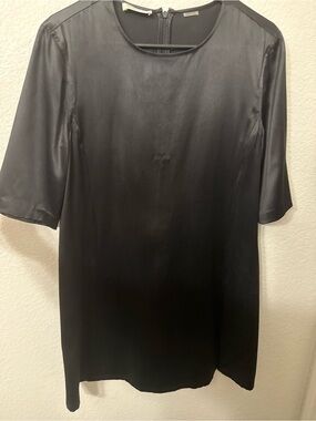 Equipment Women’s Black Silk Short Sleeve Shift Dress